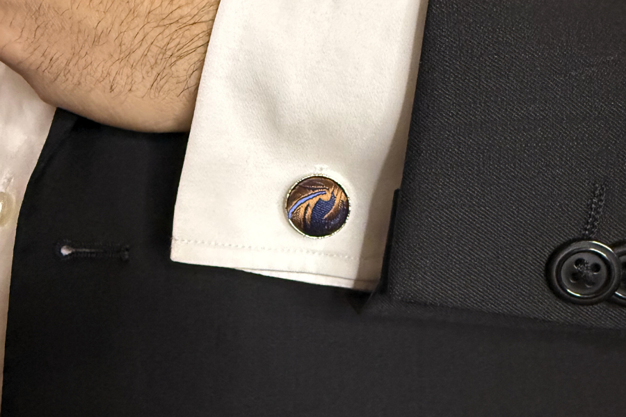 Boutons de Manchette Feuillage Doré - Gentlemen's Code
