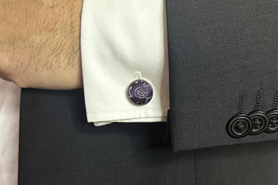 Boutons de Manchette Vigne Royale Pourpre - Gentlemen's Code