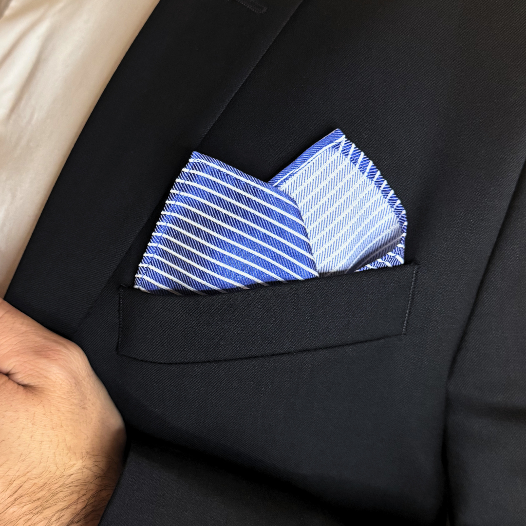 Mouchoir de poche Bleu Rayé - Gentlemen's Code