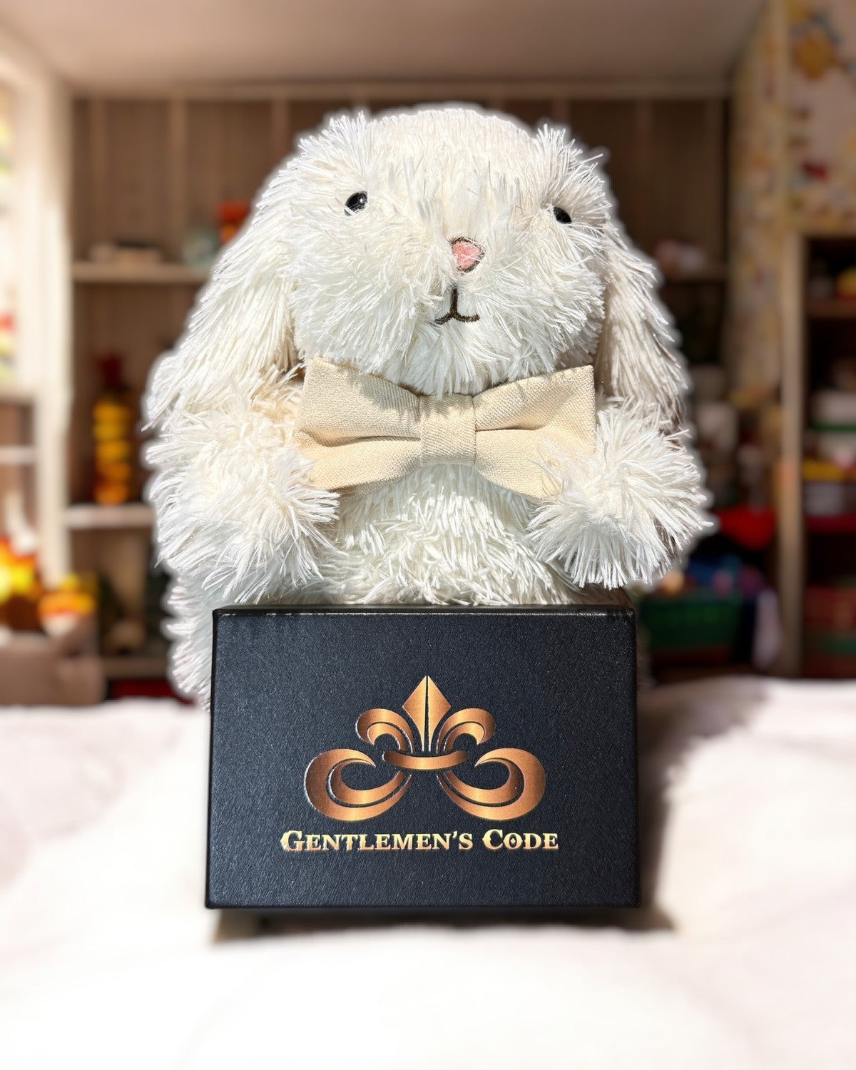 Nœud Papillon Petit Gentleman Coton Blanc Crème