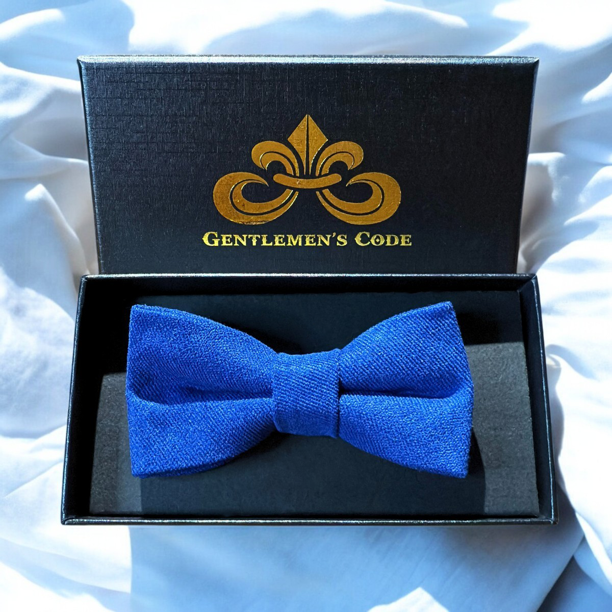 Nœud Papillon Petit Gentleman Coton Bleu