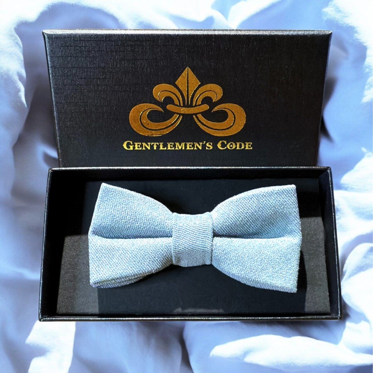 Nœud Papillon Petit Gentleman Coton Bleu Pastel