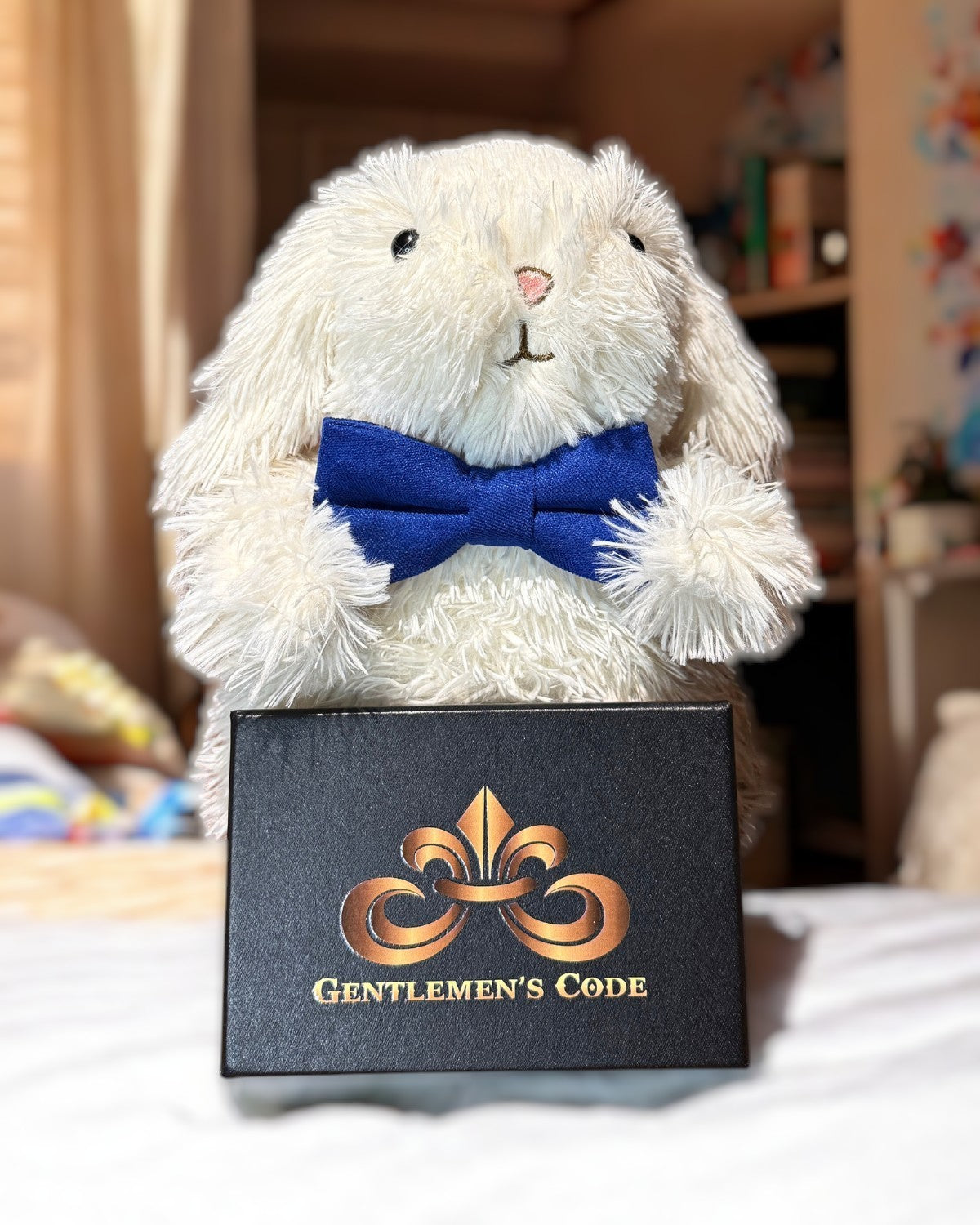 Nœud Papillon Petit Gentleman Coton Bleu