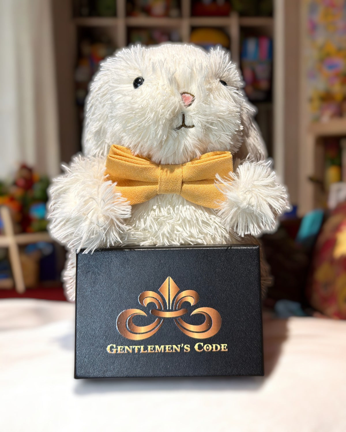 Nœud Papillon Petit Gentleman Coton Jaune Pastel