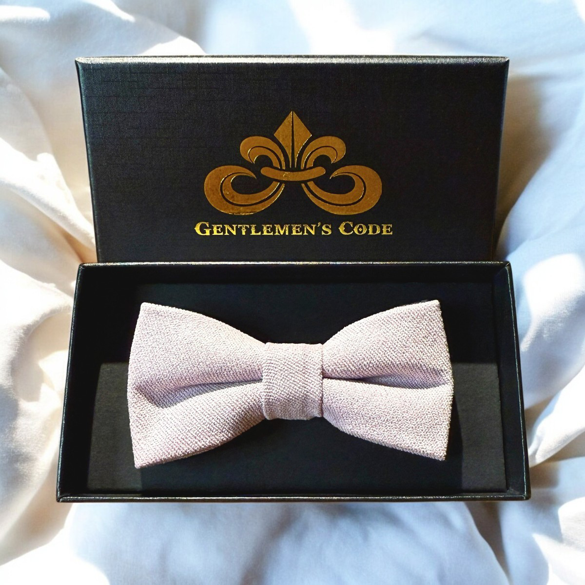 Nœud Papillon Petit Gentleman Coton Mauve Pastel