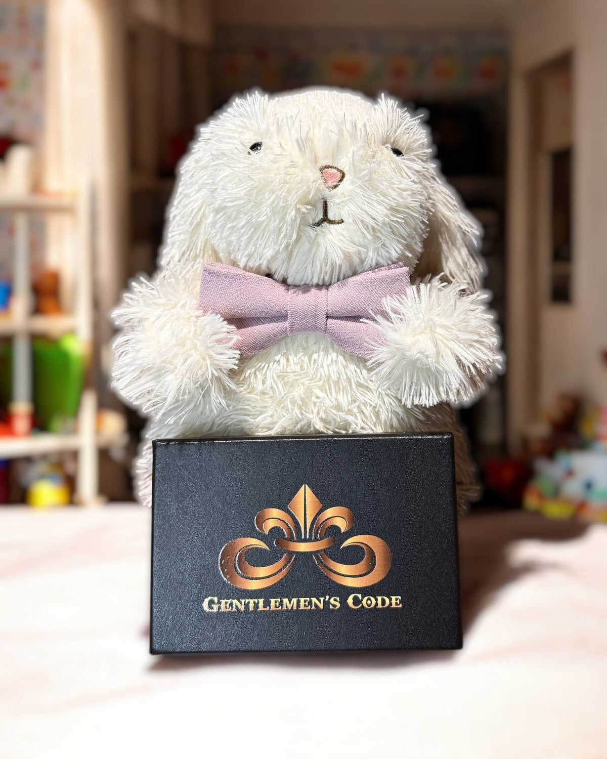 Nœud Papillon Petit Gentleman Coton Mauve Pastel