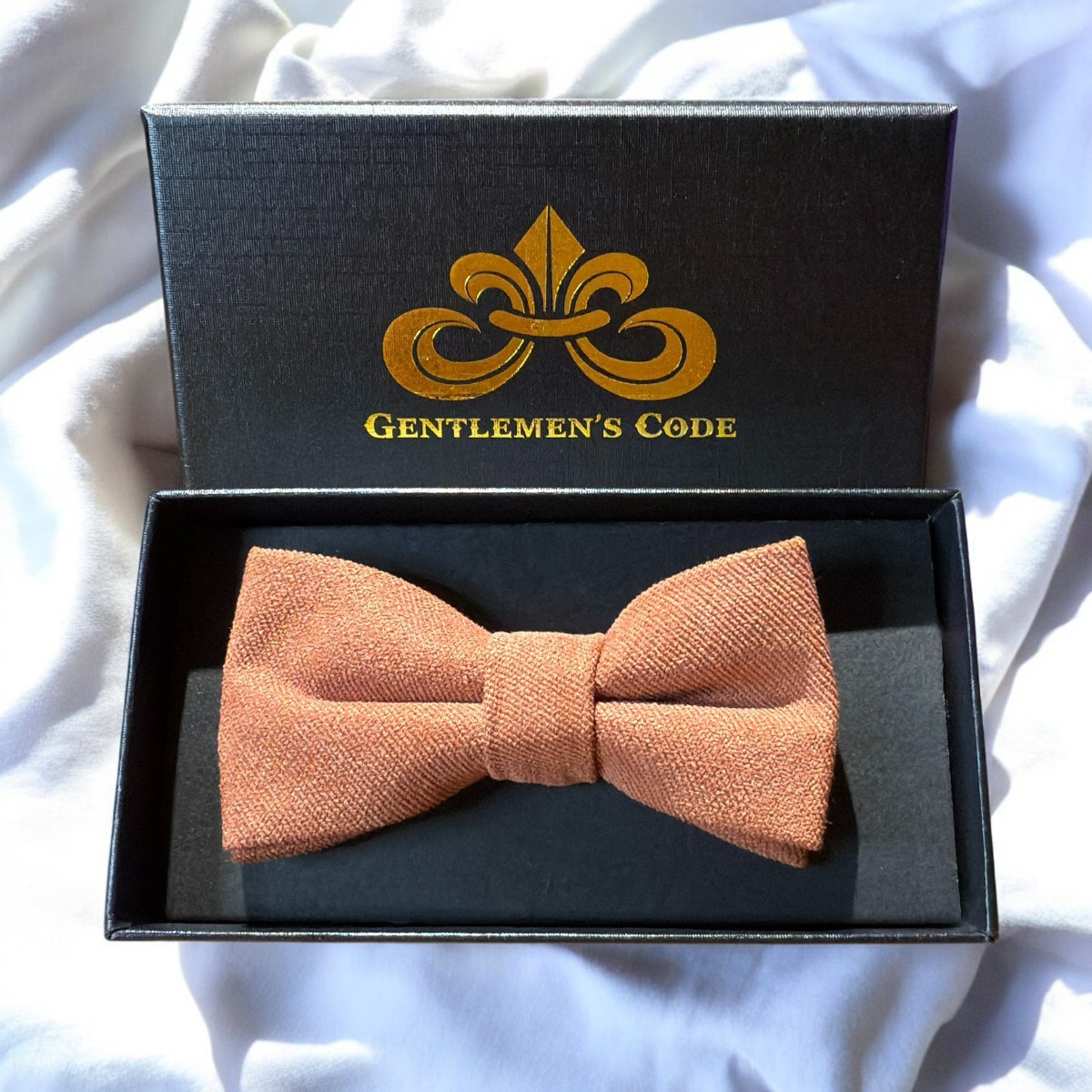 Nœud Papillon Petit Gentleman Coton Orange Brûlée