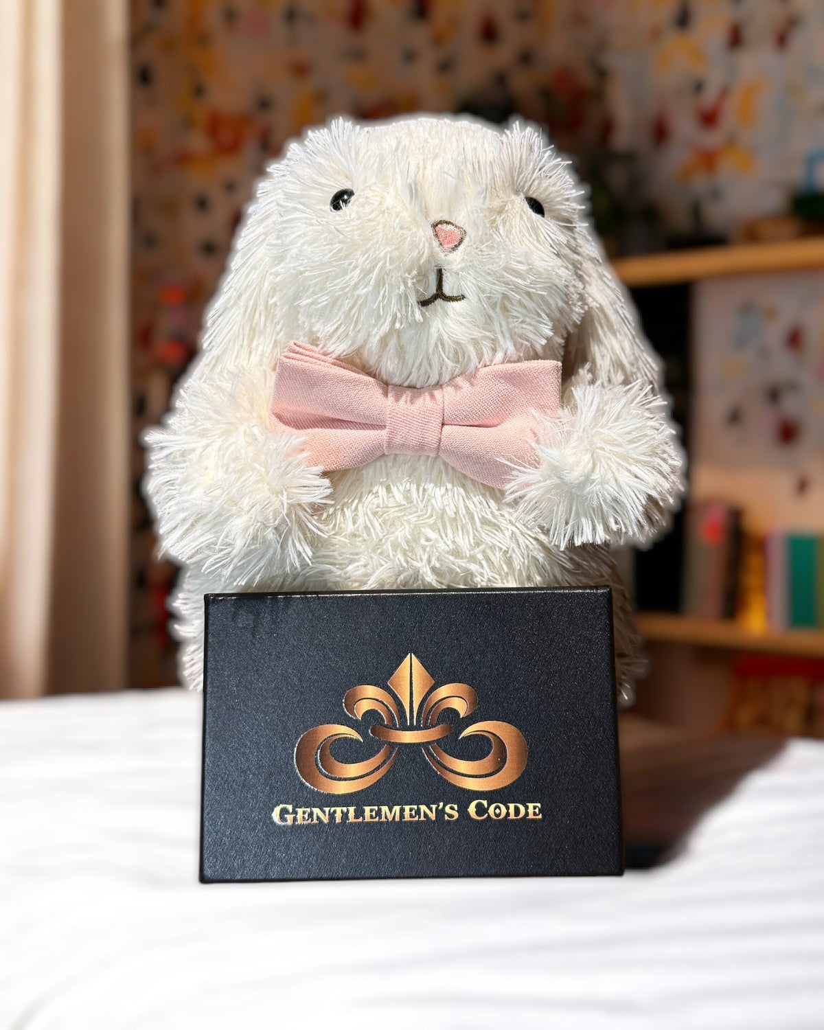 Nœud Papillon Petit Gentleman Coton Rose Pastel