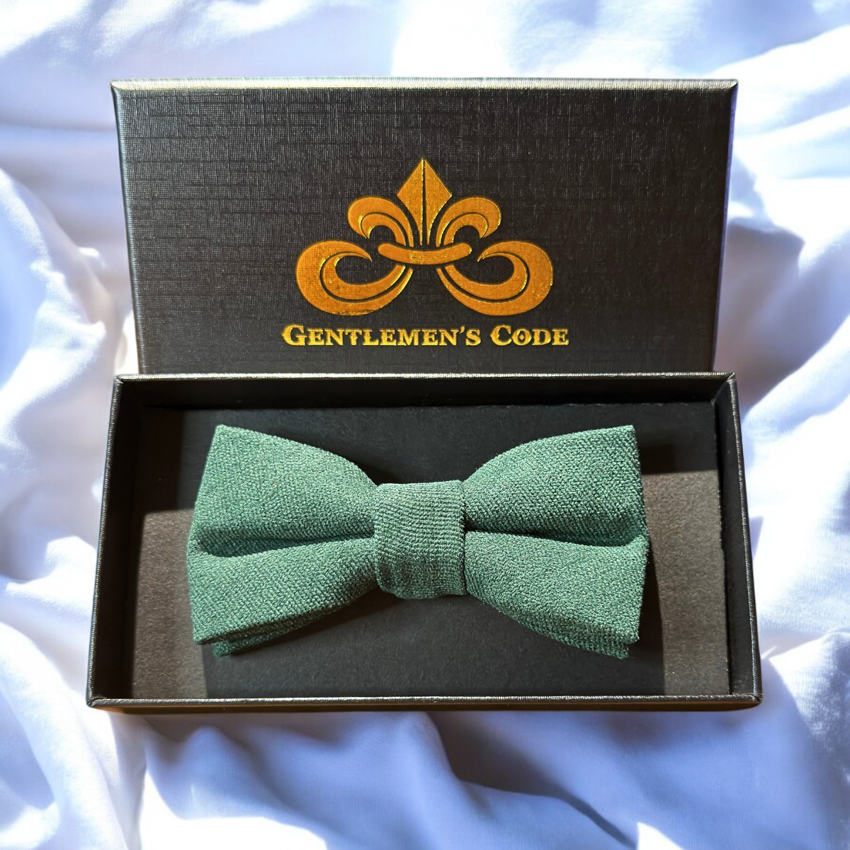 Nœud Papillon Petit Gentleman Coton Vert Forêt