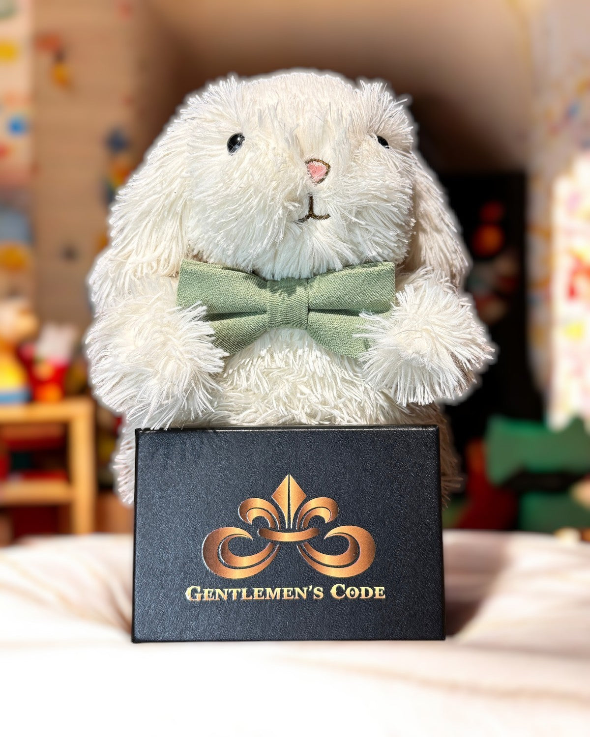 Nœud Papillon Petit Gentleman Coton Vert Pastel