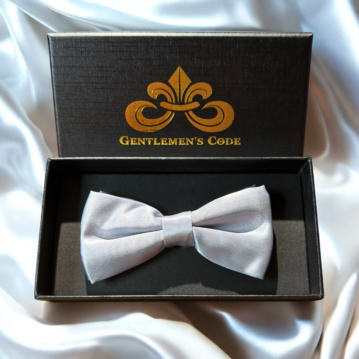 Nœud Papillon Petit Gentleman Satiné Argent - Gentlemen's Code