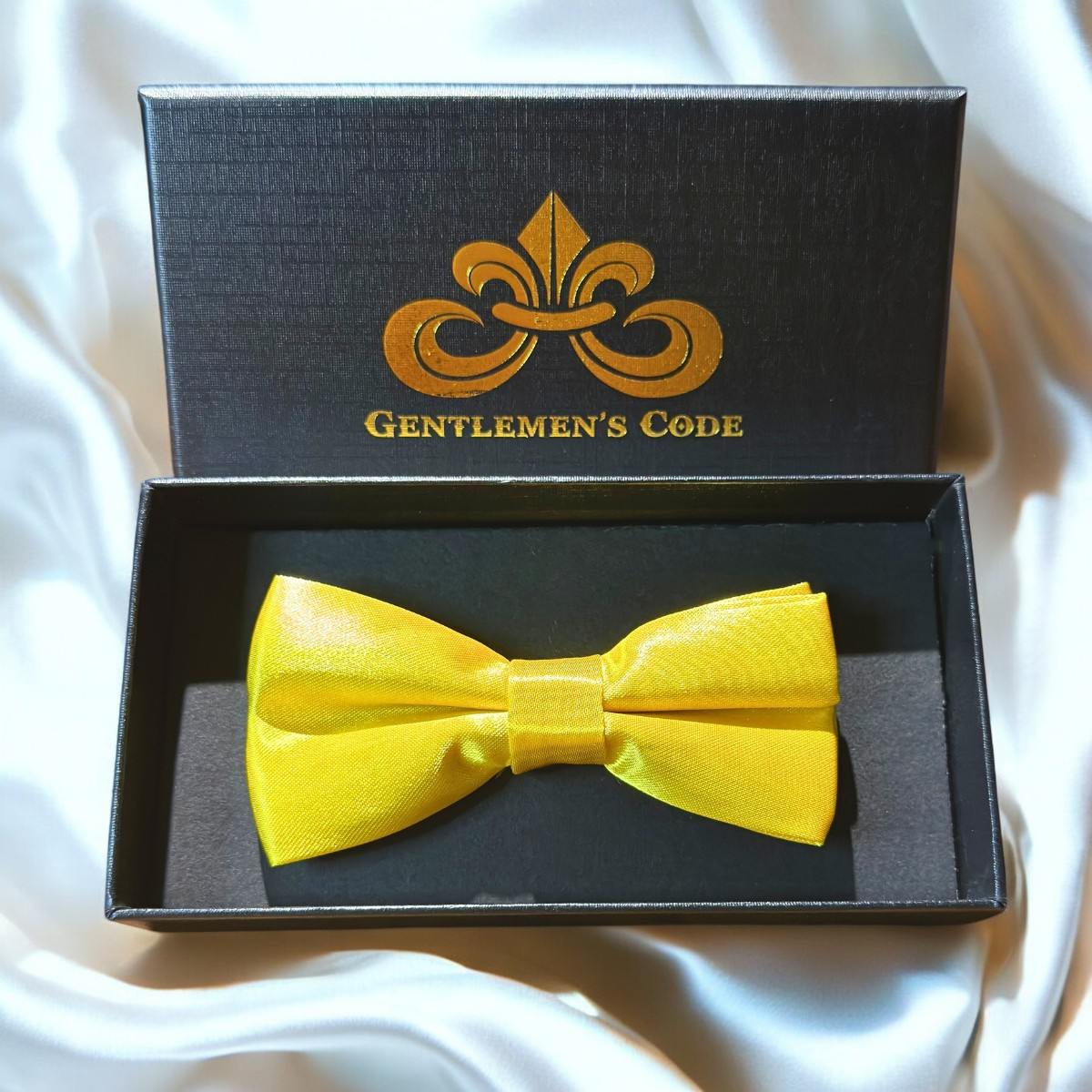 Nœud Papillon Petit Gentleman Satiné Jaune