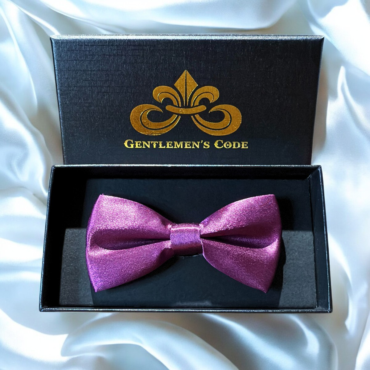 Nœud Papillon Petit Gentleman Satiné Mauve