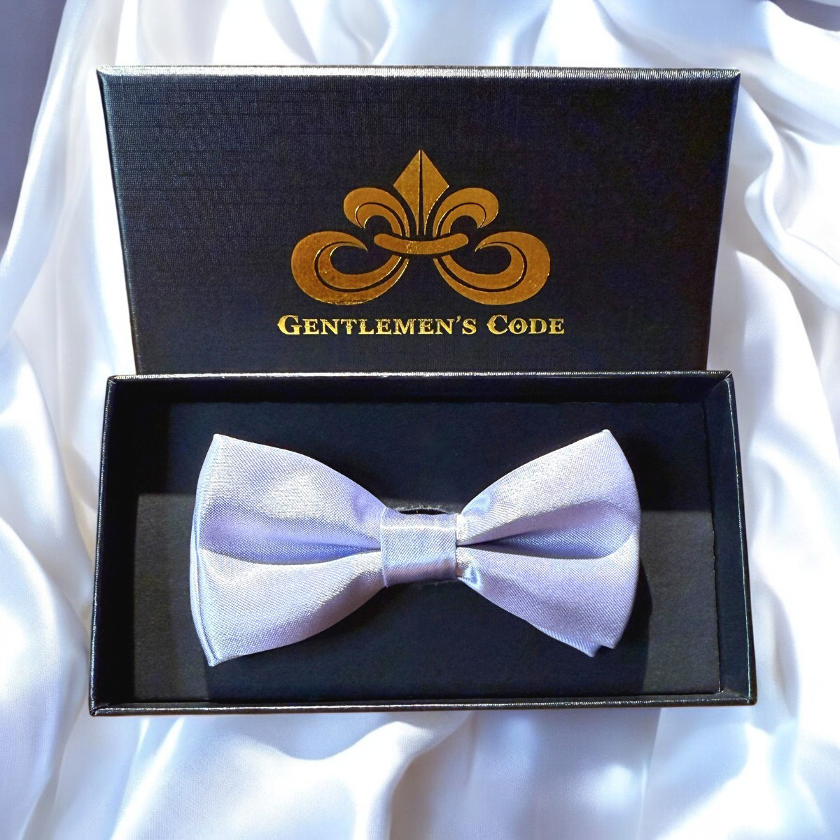 Nœud Papillon Petit Gentleman Satiné Mauve Pastel