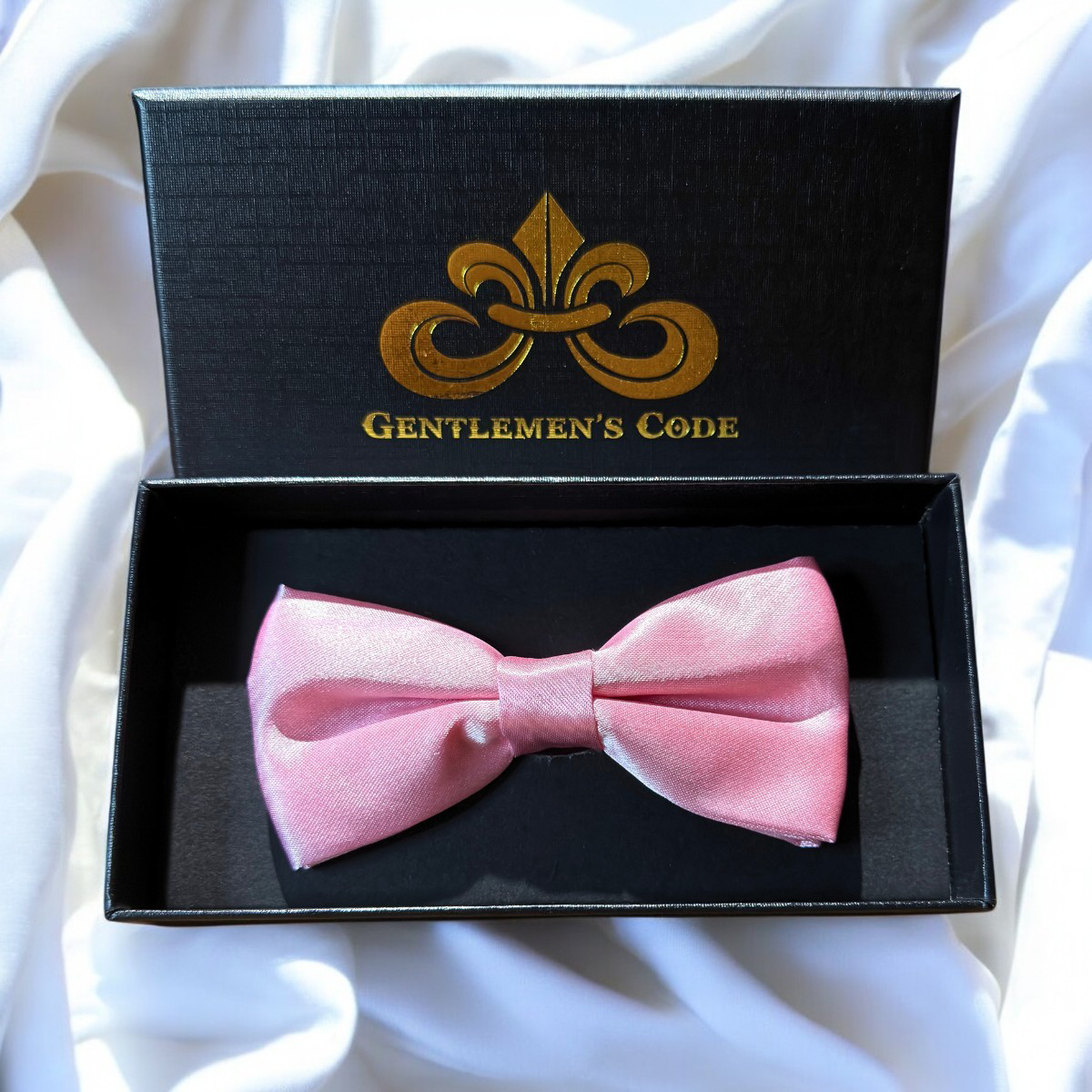Nœud Papillon Petit Gentleman Satiné Rose Pastel