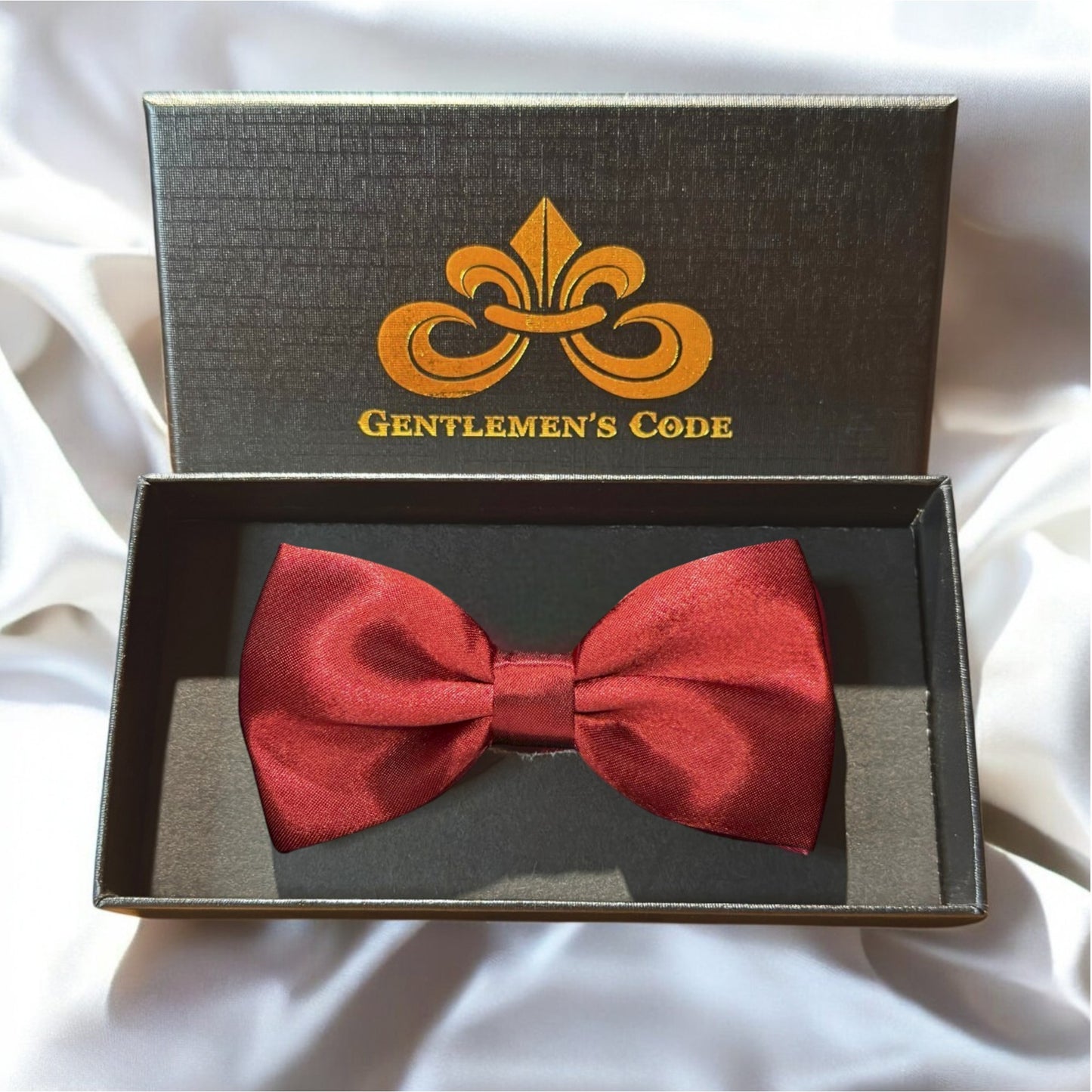 Nœud Papillon Petit Gentleman Satiné Rouge Vin