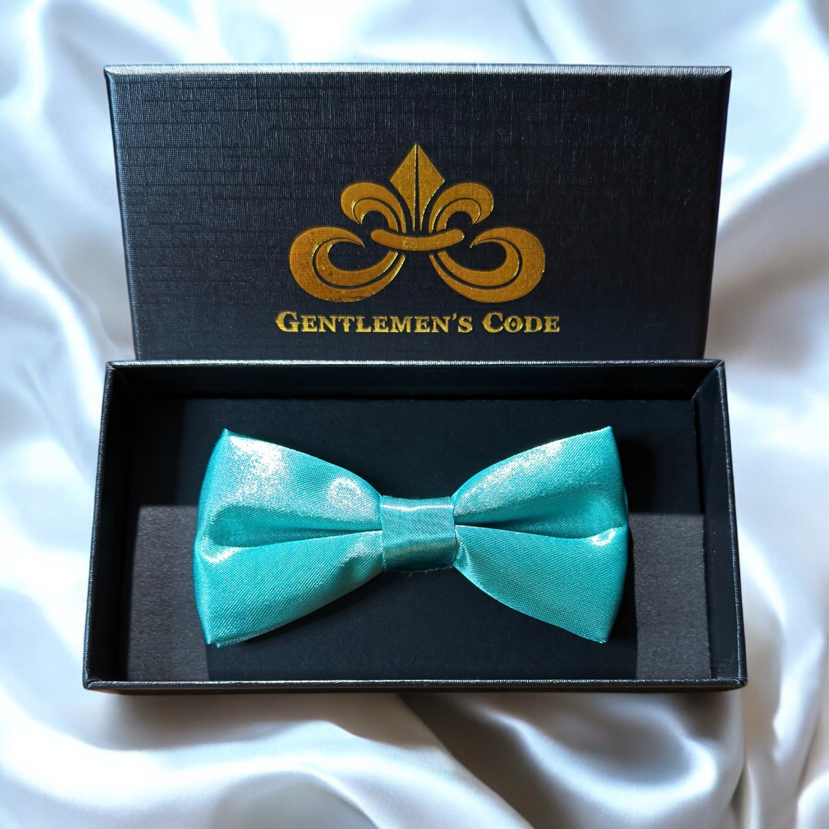 Nœud Papillon Petit Gentleman Satiné Turquoise - Gentlemen's Code
