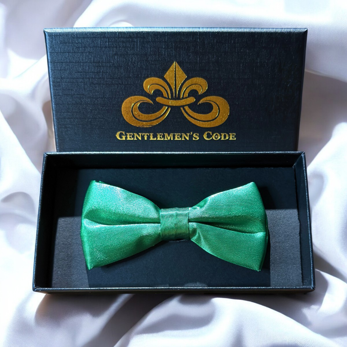 Nœud Papillon Petit Gentleman Satiné Vert