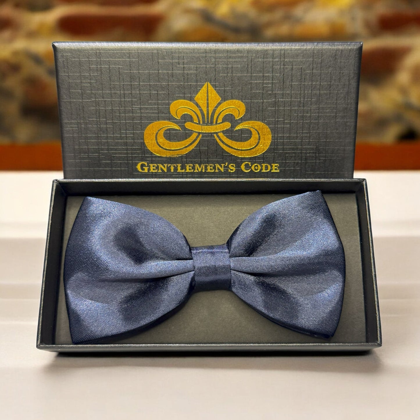 Nœud Papillon Satiné Bleu Marin - Gentlemen's Code