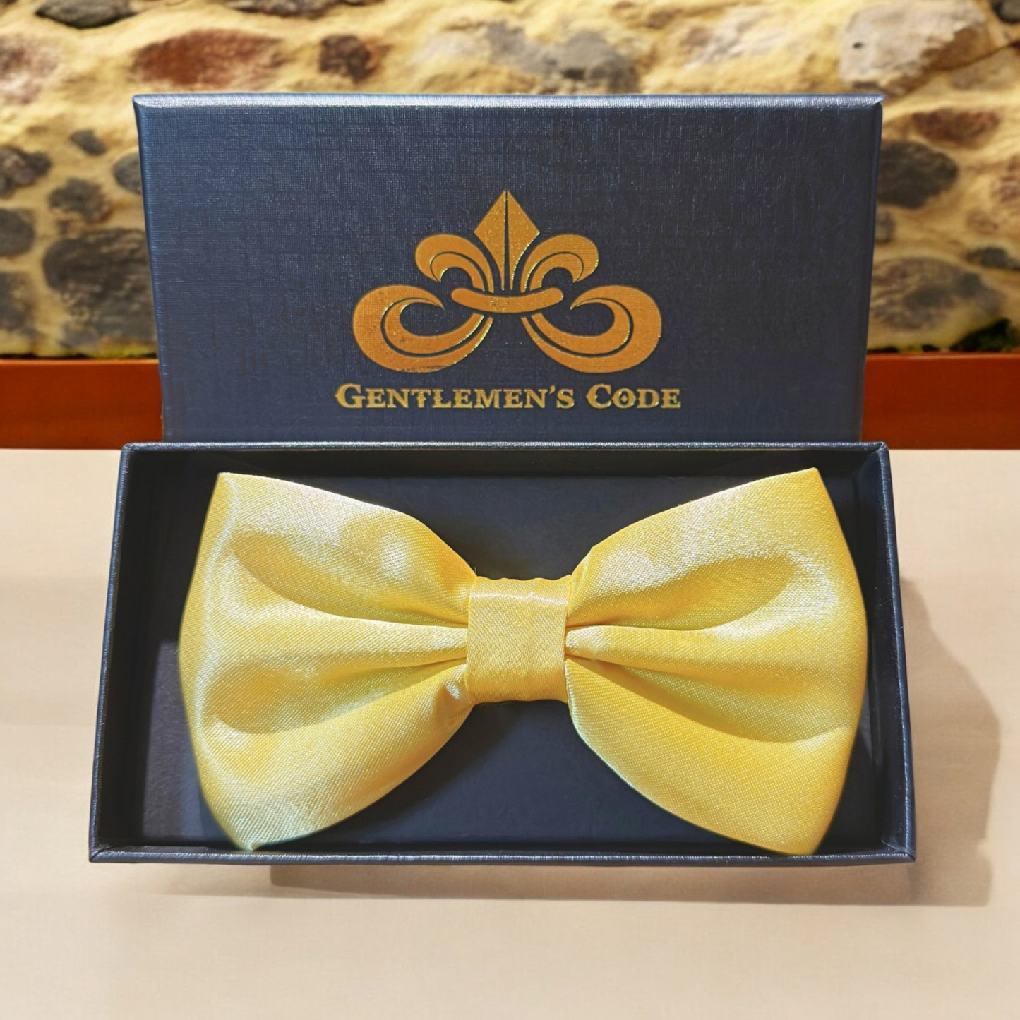 Nœud Papillon Satiné Jaune