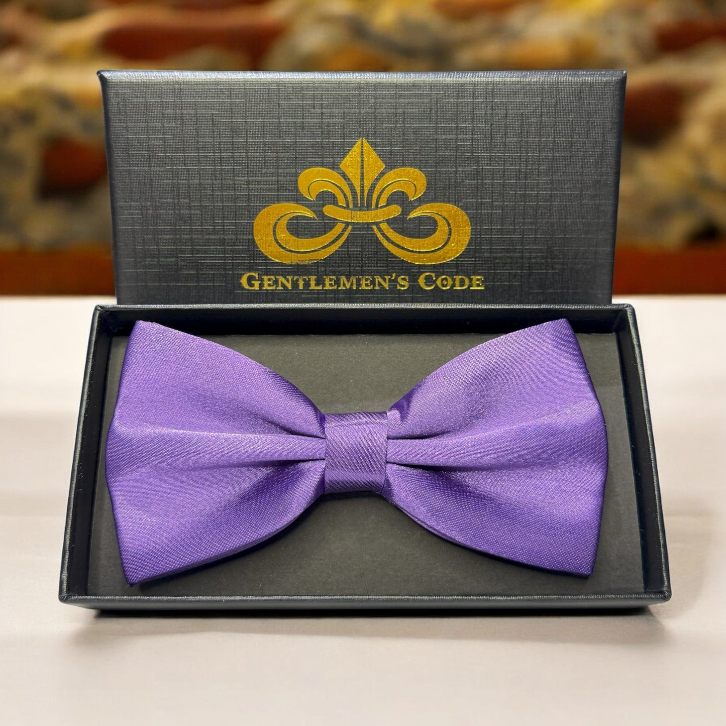 Nœud Papillon Satiné Mauve