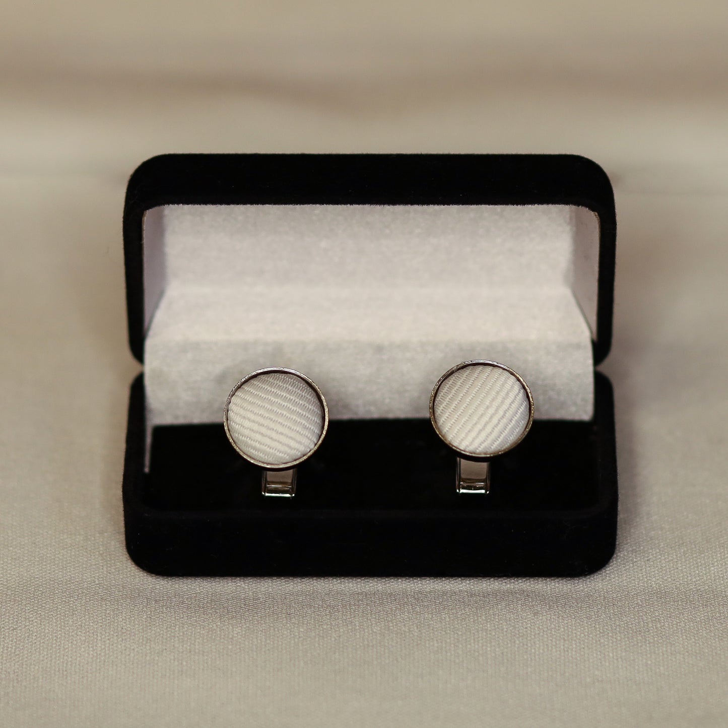 Boutons de Manchette uni Blanc