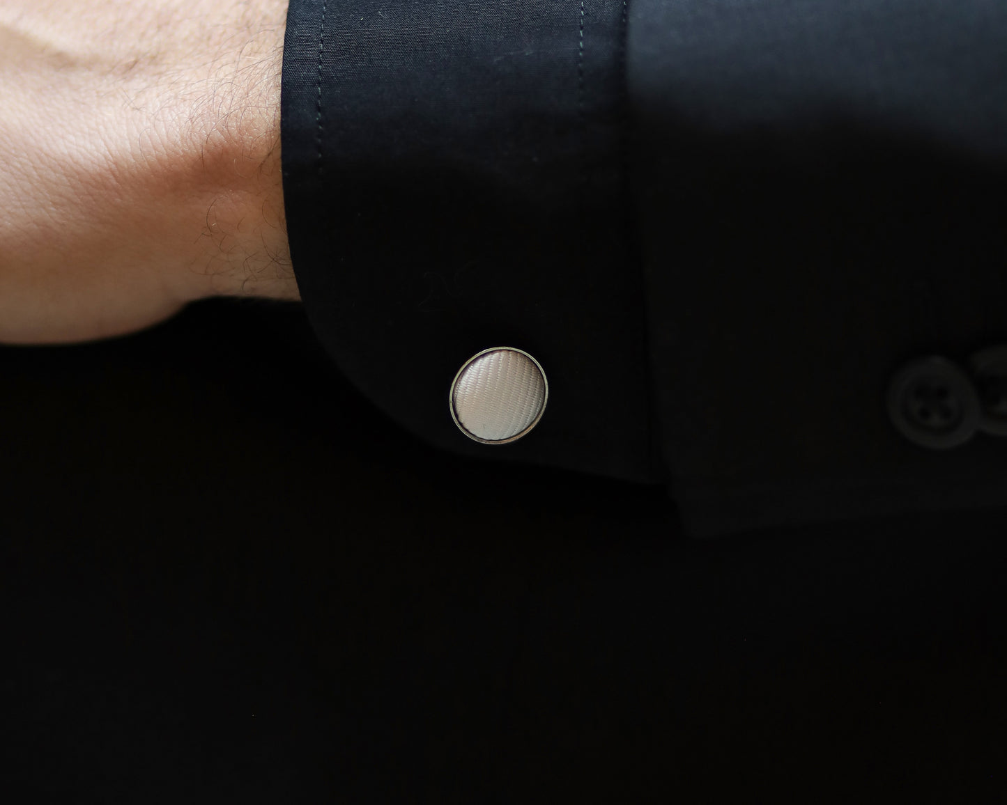 Boutons de Manchette uni Blanc