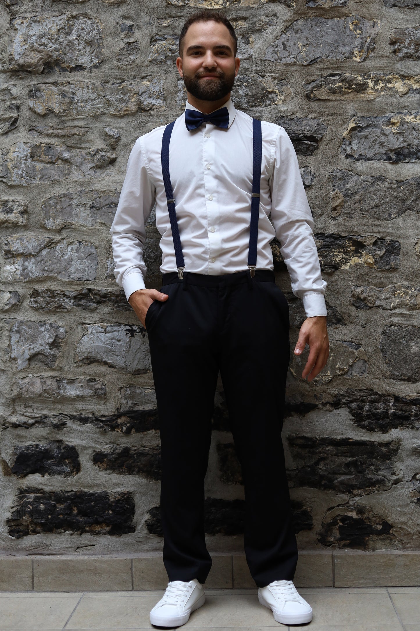Ensemble de Bretelle et Nœud Papillon Bleu Marine - Gentlemen's Code