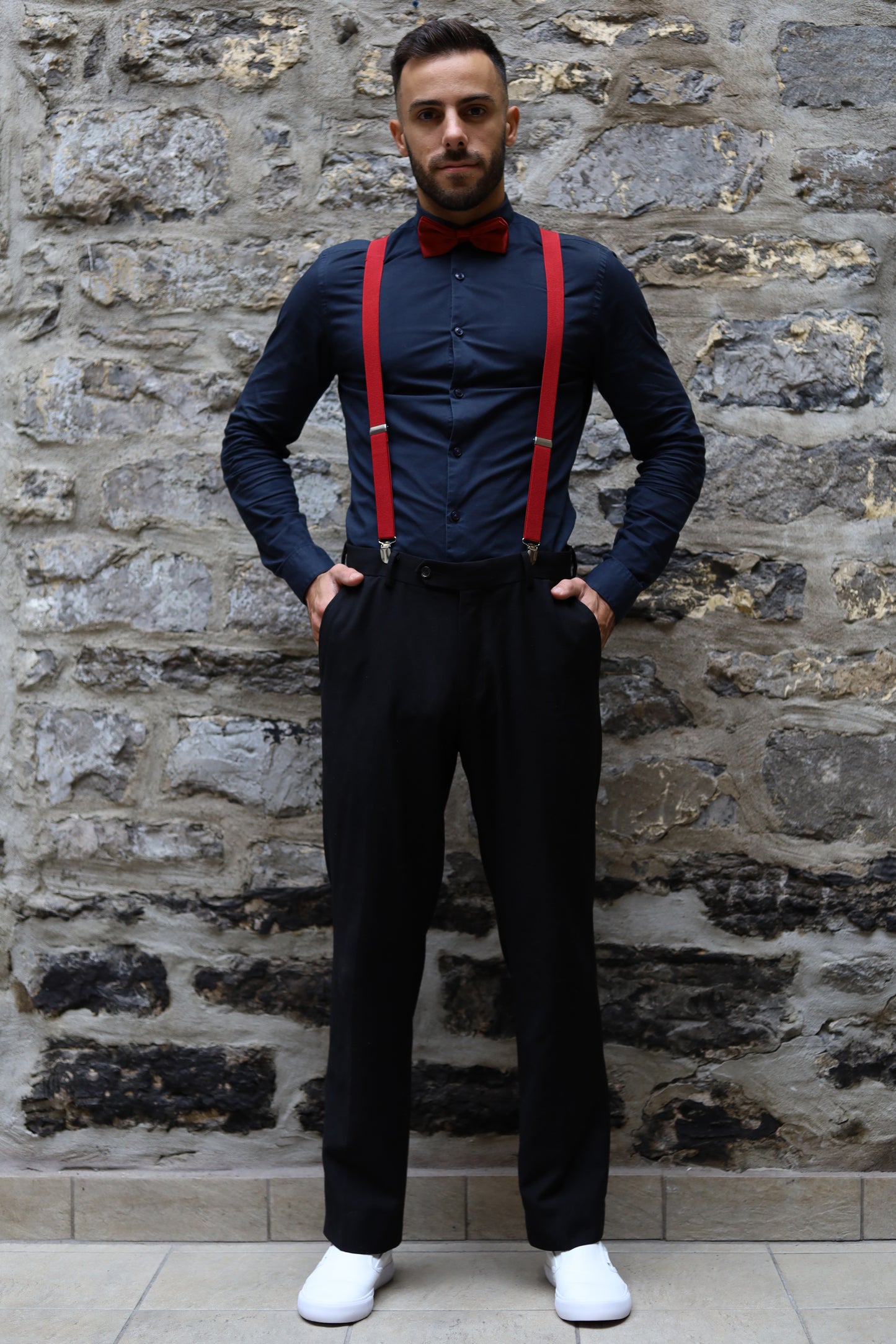 Ensemble de Bretelle et Nœud Papillon Rouge Vin - Gentlemen's Code