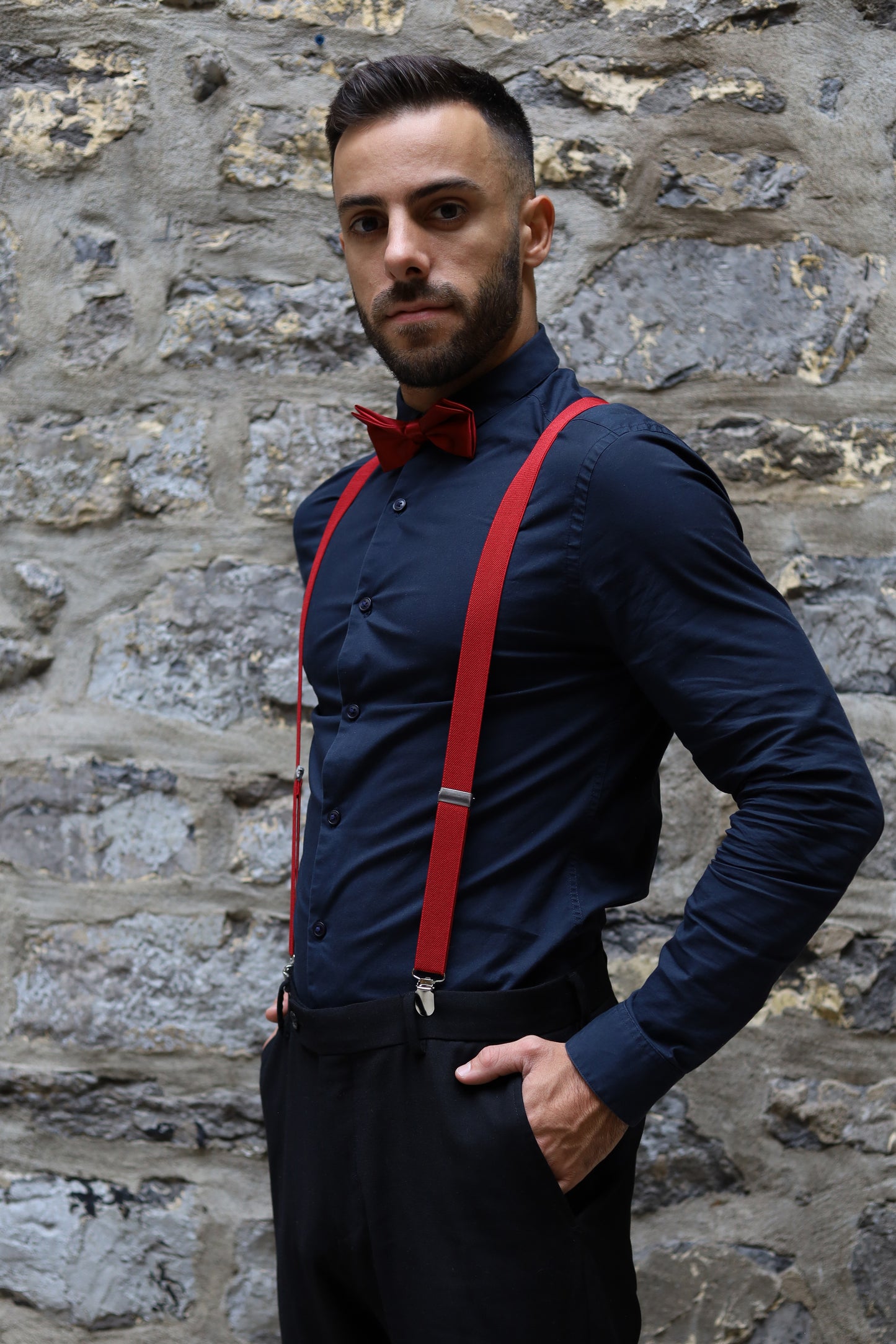 Ensemble de Bretelle et Nœud Papillon Rouge Vin - Gentlemen's Code