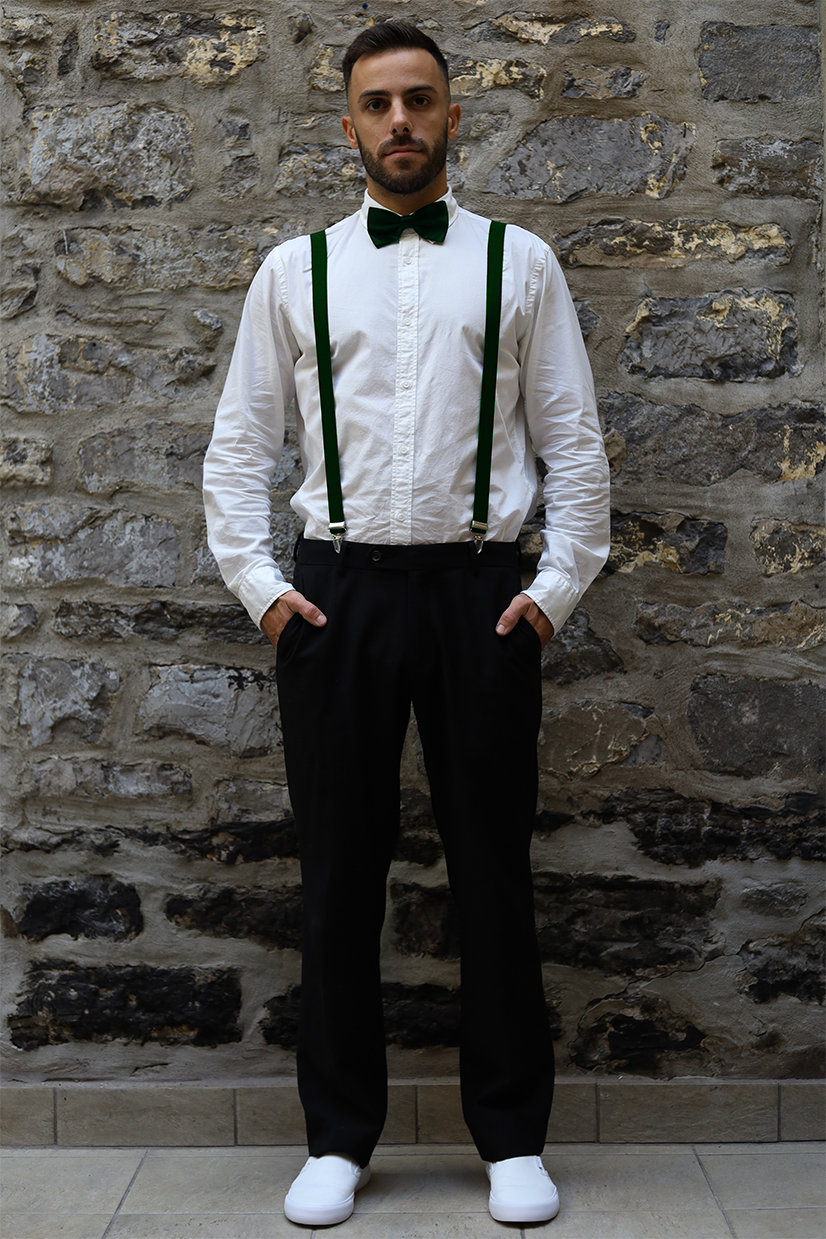 Ensemble de Bretelle et Nœud Papillon Vert Forêt - Gentlemen's Code