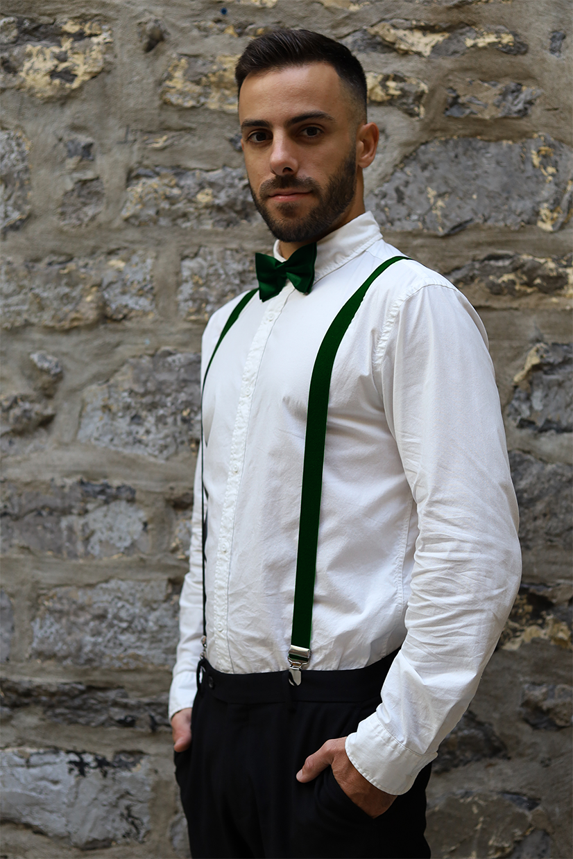 Ensemble de Bretelle et Nœud Papillon Vert Forêt - Gentlemen's Code