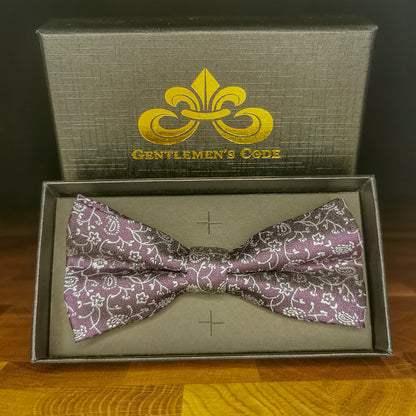 Nœud Papillon Mauve Floral - Gentlemen's Code