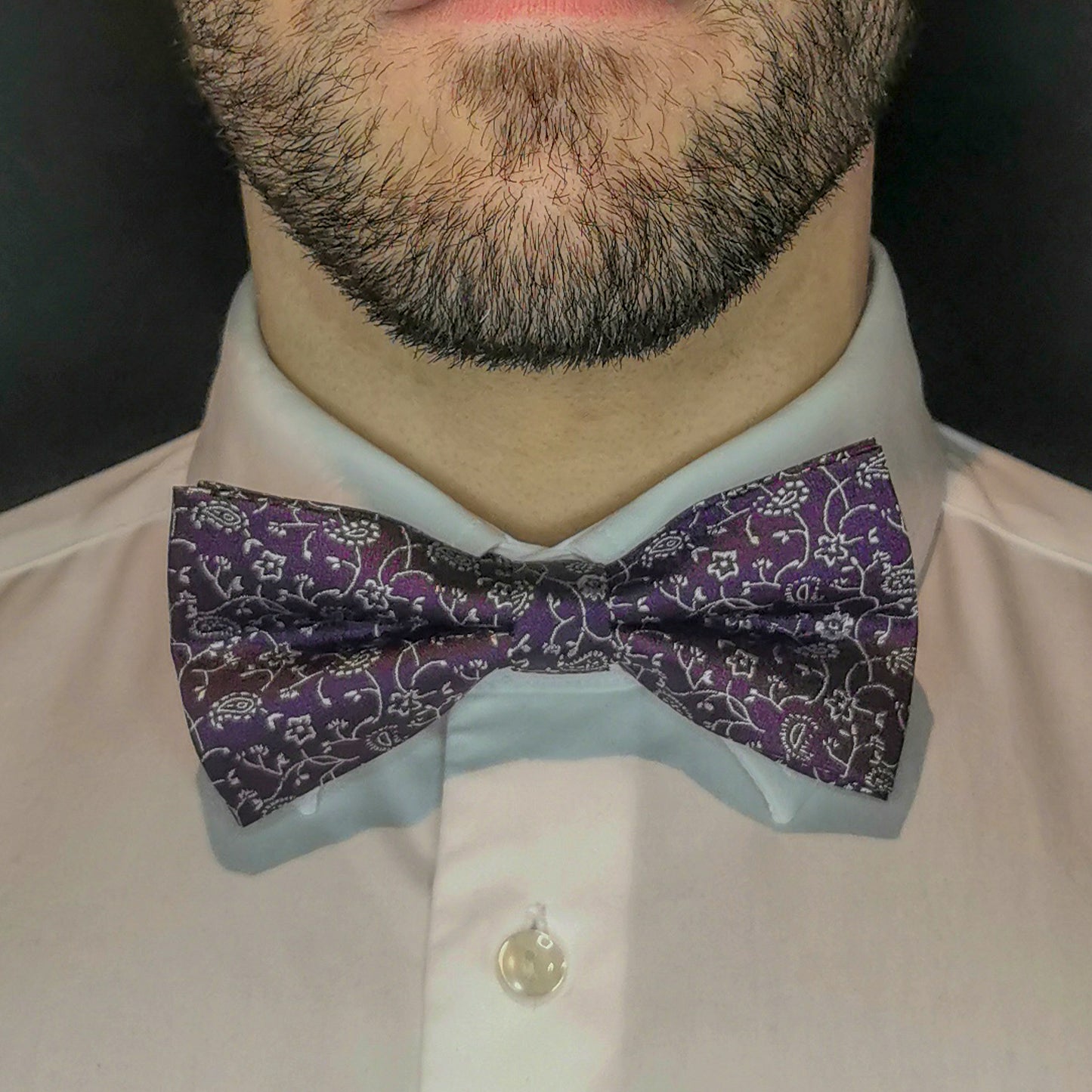 Nœud Papillon Mauve Floral - Gentlemen's Code