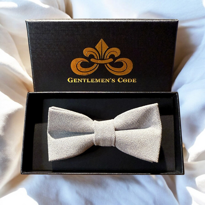 Nœud Papillon Petit Gentleman Coton Argent