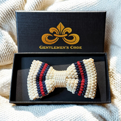 Nœud Papillon Petit Gentleman Tricot Le Tricolore Clair