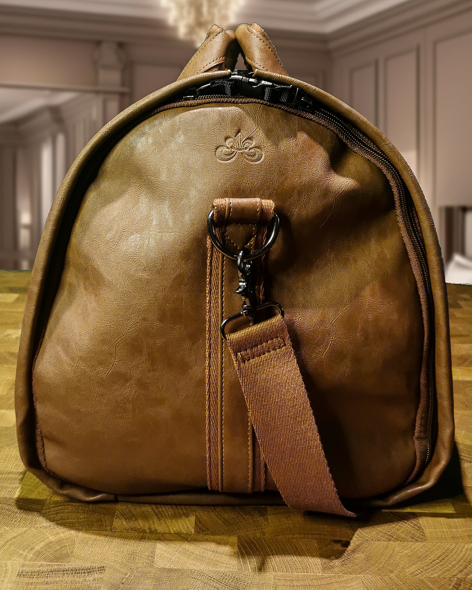 Sacs à vêtements de voyage en cuir pour homme, sac de voyage convertible avec compartiment à Sacs à vêtements de voyage en cuir pour homme, sac de voyage convertible avec compartiment à